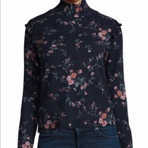 Wool/cashmere floral print sweater by Joie